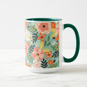 Garden Floral Pattern Tasse