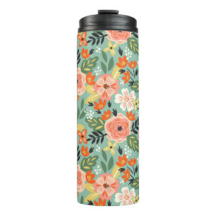 Garden Floral Pattern Thermosbecher