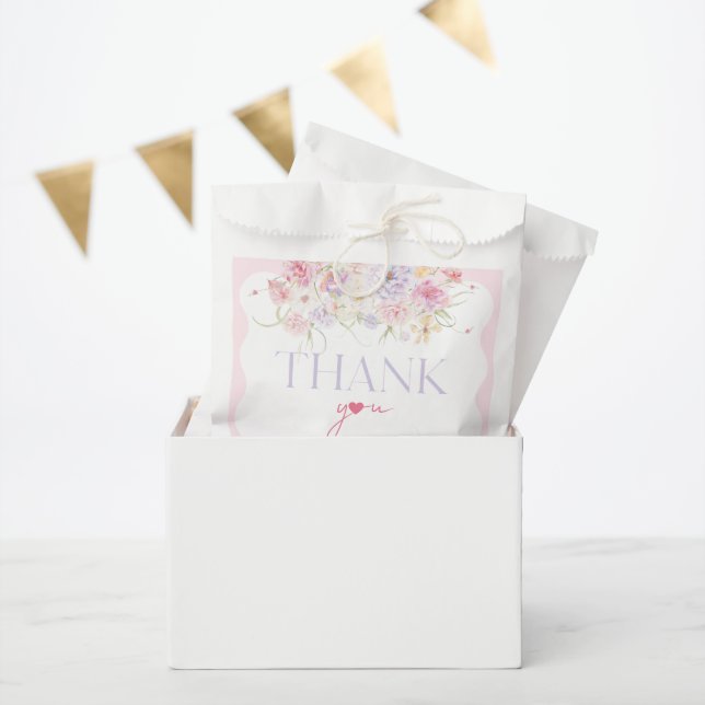 Garden Floral Wavy Wildblume Modernes Brautparty Geschenktütchen (Party)