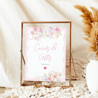 Garden Floral Wildblume Moderne Bridal Geschenke Poster