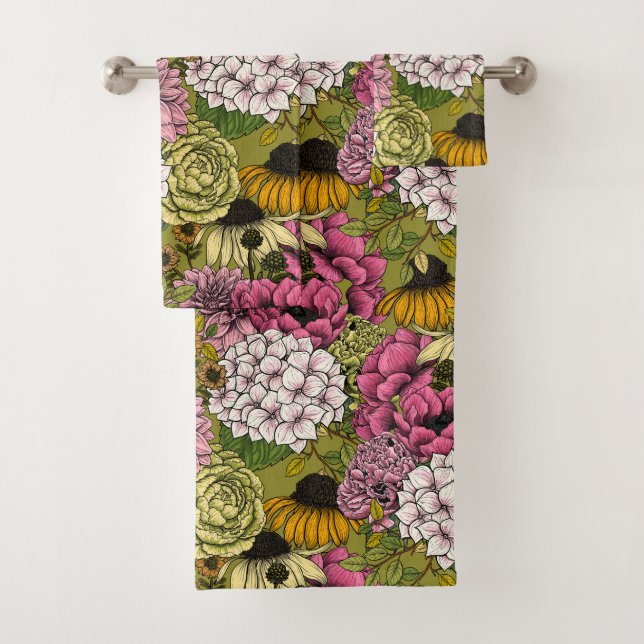 Garden florals 2 badhandtuch set (Insitu)