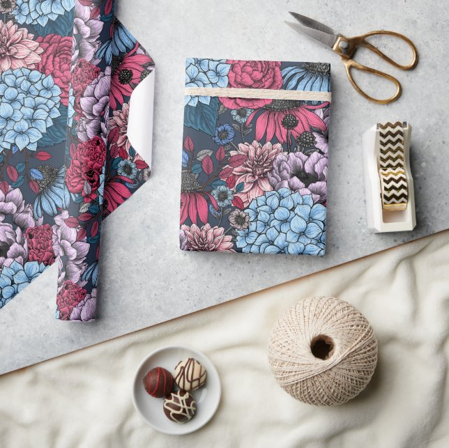 Garden florals geschenkpapier (Basteln)