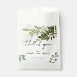 Garden Foliage Grüne Reben Hochzeit Vielen Dank Geschenktütchen