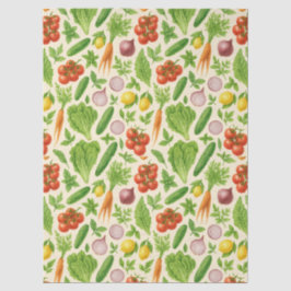 Garden-Fresh Veggies Tissue — Medium | Cream  Seidenpapier