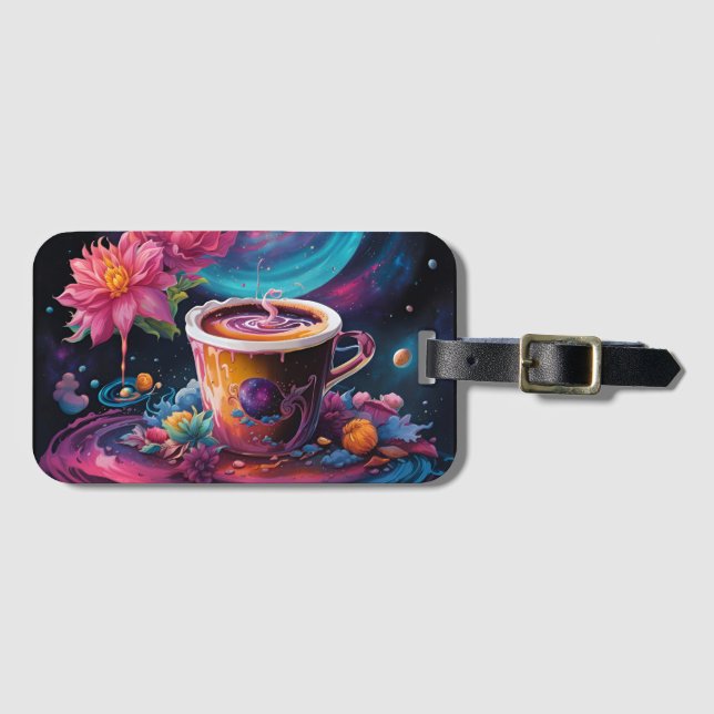 Garden Galaxy Kaffee Gepäckanhänger (Vorderseite (Horizontal))