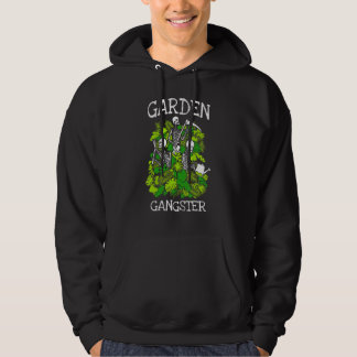 Garden Gangster Garening Skeleton Goth Gardener Hoodie