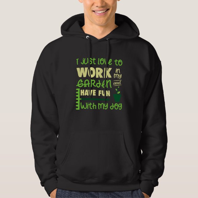 Garden gardener dog holder gardening hoodie (Vorderseite)