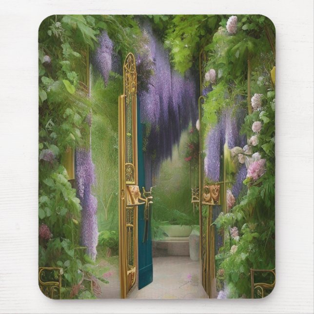 Garden Gate and Wisteria Mousepad (Vorne)
