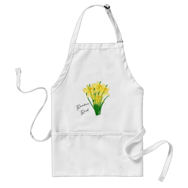 Garden Girl Yellow Daffodil Blume Schürze (Vorne)