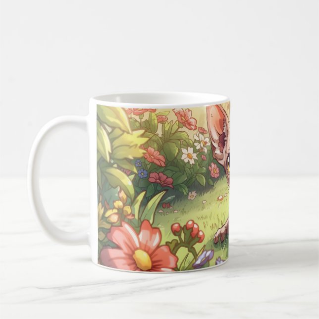 “Garden Glow Sphynx" Cute Manga Sphynx Kaffeetasse (Links)