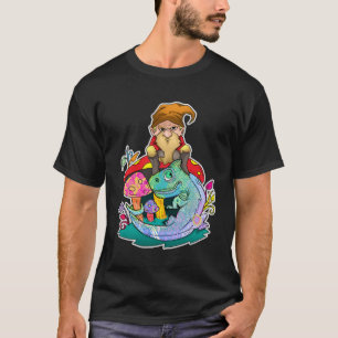 Garden Gnome Chameleon Außenanlagen Gnomes Adventu T-Shirt
