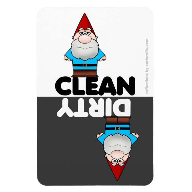 Garden Gnome Dishwasher Magnet (Vertikal)