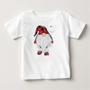 Garden Gnome Frohe Weihnachts Red Buffalo Kariert Baby T-shirt