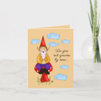 Garden Gnome I Liebe You Card