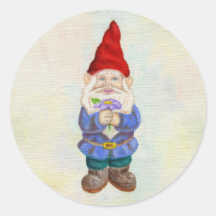 Garden Gnome mit Blume Aufkleber