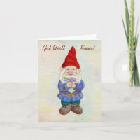 Garden Gnome mit Blume gut Karte