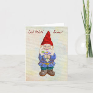 Garden Gnome mit Blume gut Karte