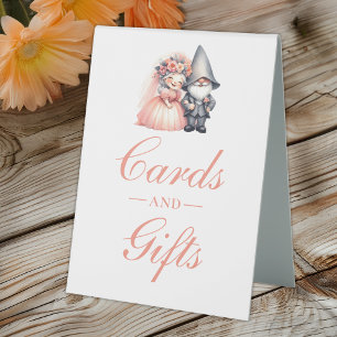 Garden Gnome Rustikale Hochzeitskarten und Geschen Tischaufsteller