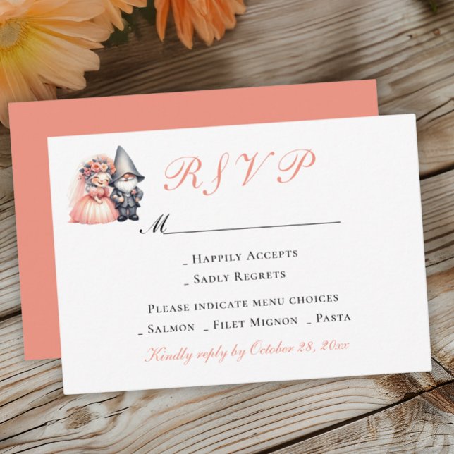 Garden Gnome Wedding RSVP | Orange Woodland Summer (Von Creator hochgeladen)