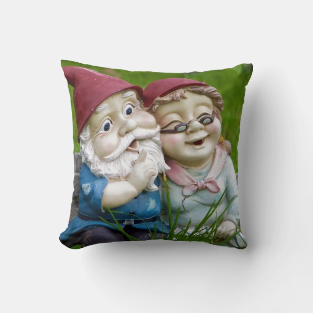 Garden Gnomes Couple Coussin (Recto)