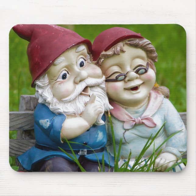 Garden Gnomes Couple Mousepad (Vorne)
