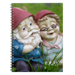 Garden Gnomes Couple Notizblock
