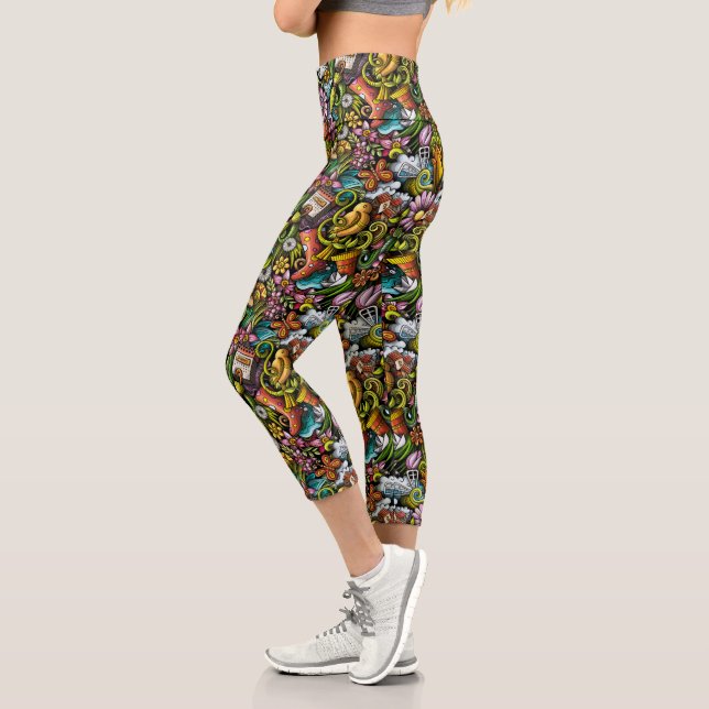 Garden Green Capri Leggings (Links)
