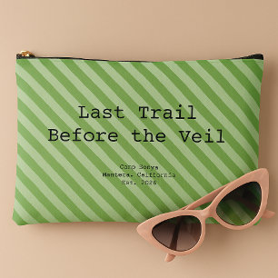 Garden Green Striped Bridesmaid Bachelorette Zubehörtasche