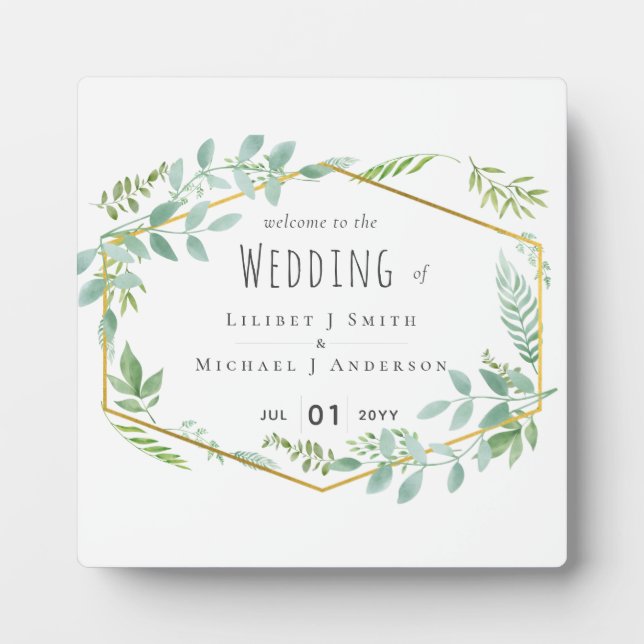 Garden Greenerity Wedding Fotoplatte (Vorderseite)