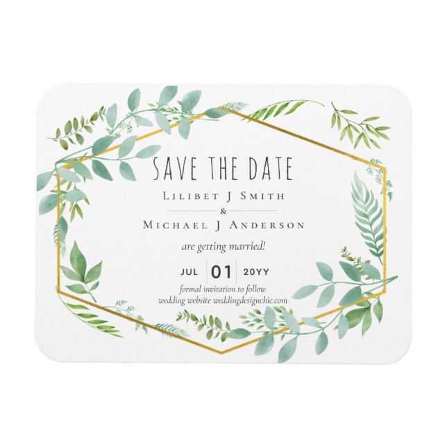 Garden Greenerity Wedding Magnet (Horizontal)