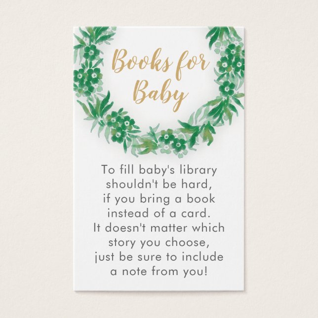 Garden Greenery Baby Shower Reservierungskarte (Vorderseite)
