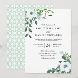 Garden Greenery Elegante Hochzeit Einladung