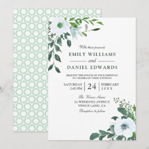 Garden Greenery Elegante Hochzeit Einladung