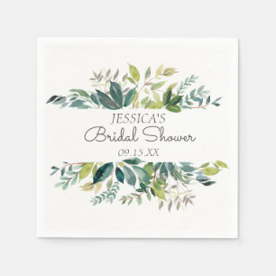 Garden Greenery Personalisiert Paper Napkin Serviette