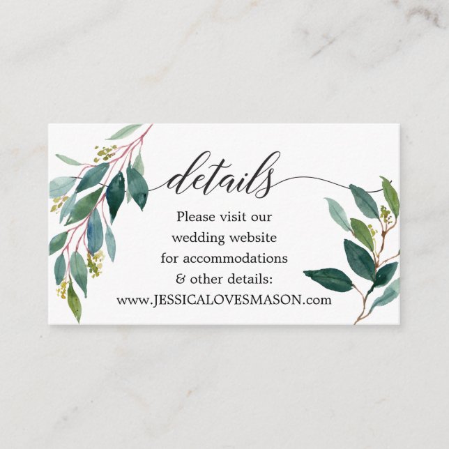 Garden Greens Site Mariage Insérer une carte (Devant)