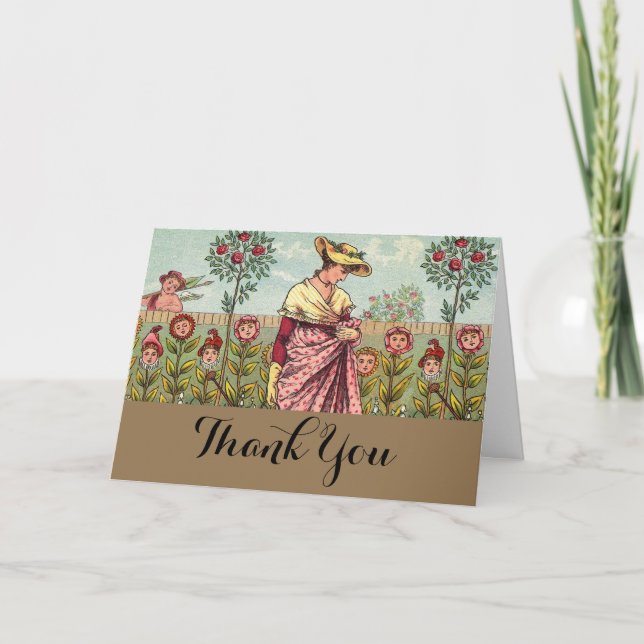 Garden Grow Blume Kunst, Dichtung und Musik Dankeskarte (Vorderseite)