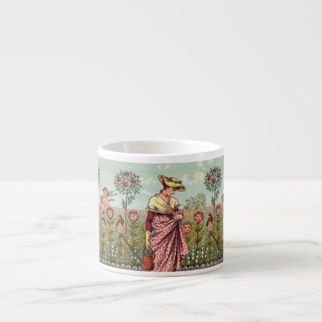 Garden Grow Blume Kunst, Dichtung und Musik Espressotasse (Vorderseite)