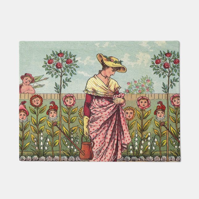 Garden Grow Blume Kunst, Dichtung und Musik Fußmatte (Vorderseite)
