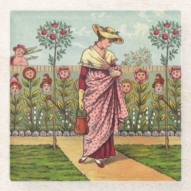 Garden Grow Blume Kunst, Dichtung und Musik Glasuntersetzer (Vorderseite)