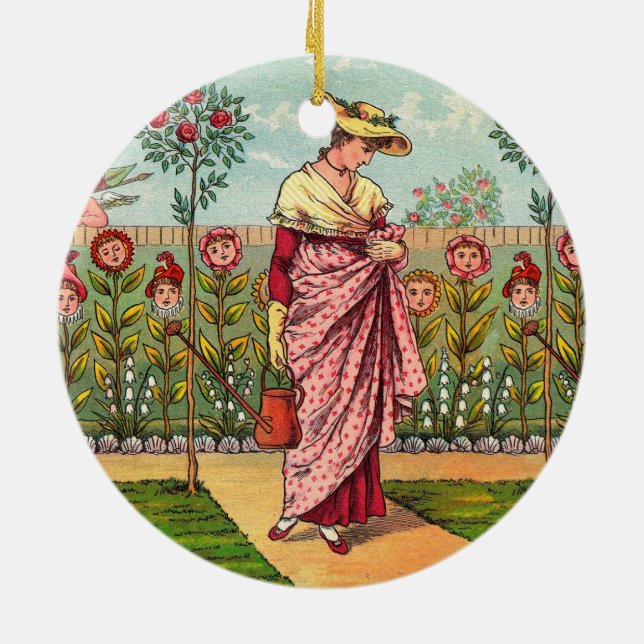 Garden Grow Blume Kunst, Dichtung und Musik Keramik Ornament (Hinten)