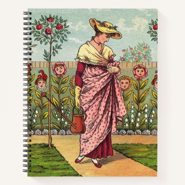 Garden Grow Blume Kunst, Dichtung und Musik Notizbuch (Vorderseite)