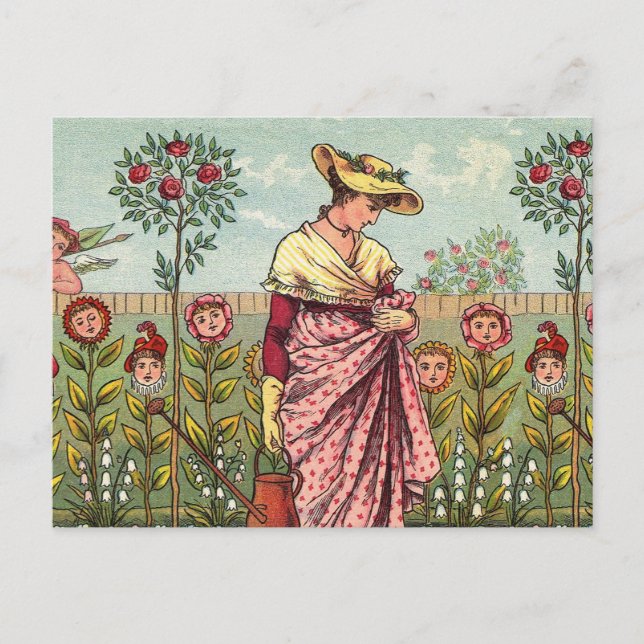 Garden Grow Blume Kunst, Dichtung und Musik Postkarte (Vorderseite)
