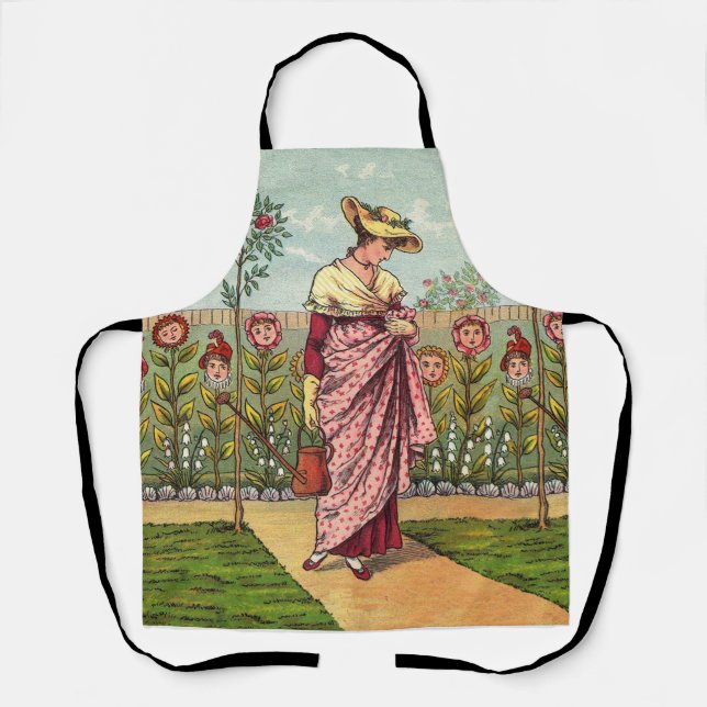 Garden Grow Blume Kunst, Dichtung und Musik Schürze (Vorderseite)