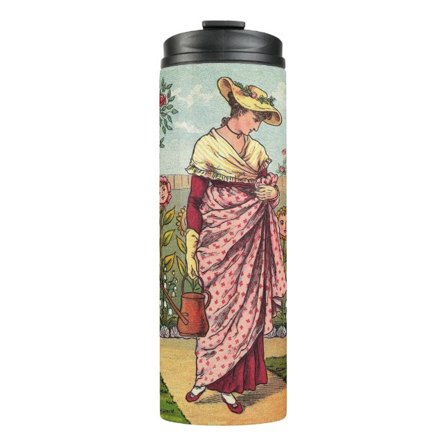 Garden Grow Blume Kunst, Dichtung und Musik Thermosbecher (Vorderseite)