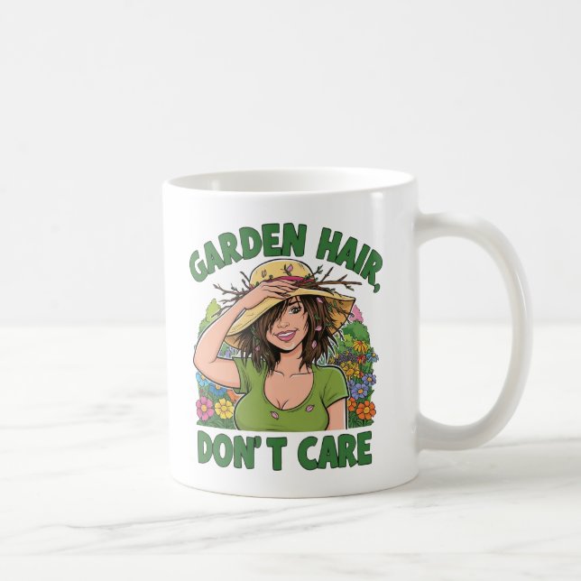 Garden Hair Don’t Care Funny Gardening Mug (Droite)