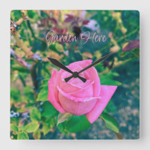 Garden Here Pink Rose Sign