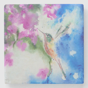 Garden Hummingbird Marble Stone Untersetzer