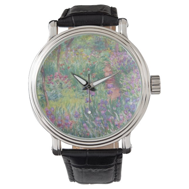 Garden in Giverny by Claude Monet Armbanduhr (Vorderseite)