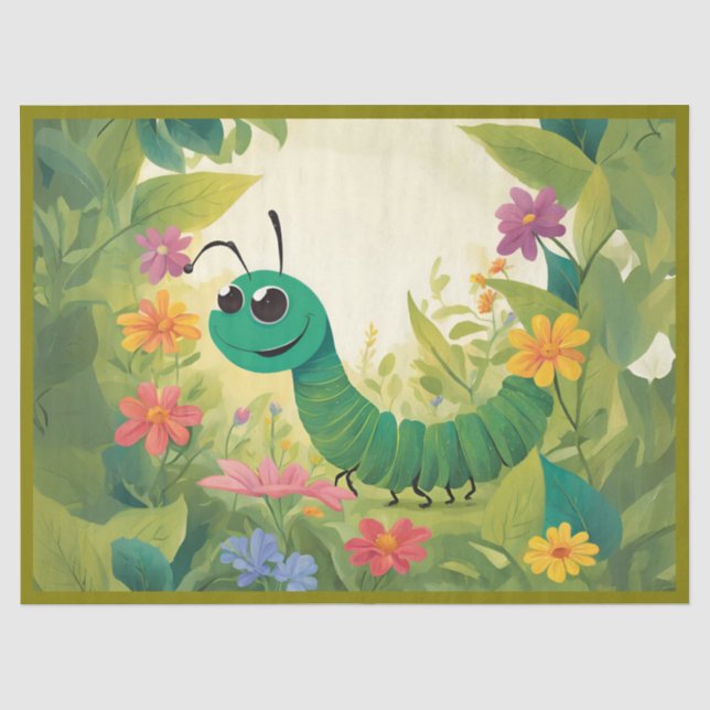 Garden Inch Worm Deluxe Seidenpapier (Vorderseite)