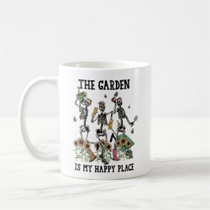 Garden ist mein glücklicher Platz drei Skelette ta Kaffeetasse